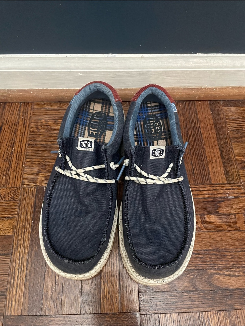 Hey Dude Navy Canvas Slip-Ons